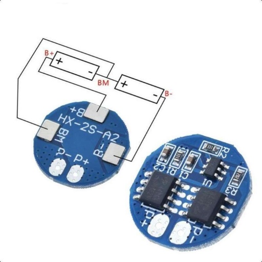 BMS 2S 8.4V 8A Li-ion (2 celdas)